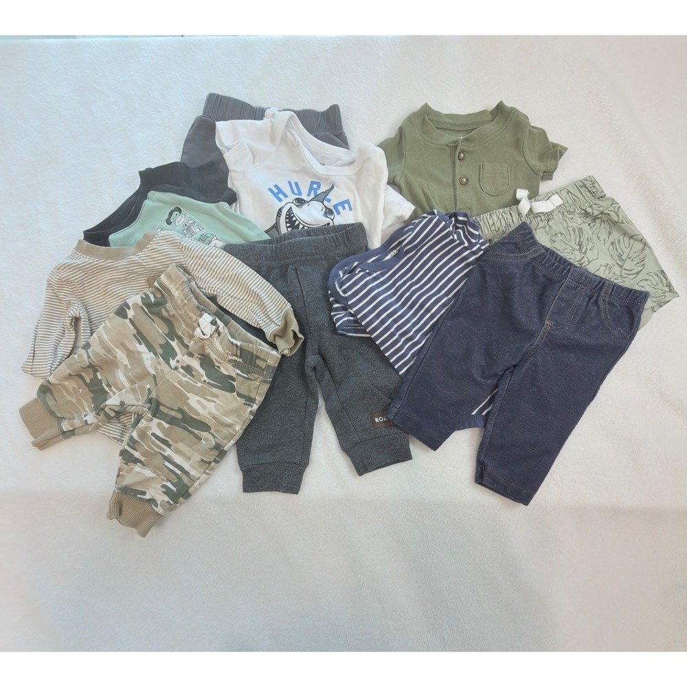 Carter's Hurley Star Wars Baby Boy 3M Lot 10pc Blue Green Excellent Essentials